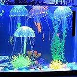 Artificial Jellyfish Fish Tank Decoration, 2022 The Newest Fluorescent Silicone Simulation Floating, Fish Tank Ornament Aquarium Decoration, Fish Tank Fluorescent Glowing Beauty Fake Jellyfish Aquarium Ornament Photo, bestseller 2024-2023 new, best price $5.97 review