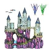 PINVNBY Aquarium Resin Castle Decoration Fish Tank Driftwood Castle Cave Hideouts House Plants Supplies Accessories(Purple) Photo, bestseller 2024-2023 new, best price $18.99 review