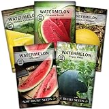 Sow Right Seeds - Watermelon Seed Collection for Planting - Crimson Sweet, Allsweet, Sugar Baby, Yellow Crimson, and Golden Midget Melon Seeds - Non-GMO Heirloom Seeds to Plant a Home Vegetable Garden Photo, bestseller 2024-2023 new, best price $10.99 review