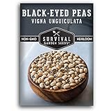 Survival Garden Seeds - Blackeyed Pea Seed for Planting - Packet with Instructions to Plant and Grow Black Eyed Cowpeas in Your Home Vegetable Garden - Non-GMO Heirloom Variety Photo, bestseller 2024-2023 new, best price $4.99 review