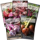 Sow Right Seeds - Beet Seeds for Planting - Detroit Dark Red, Golden Globe, Chioggia, Bull’s Blood and Cylindra Varieties - Non-GMO Heirloom Seeds to Plant a Home Vegetable Garden - Great Gift Photo, bestseller 2024-2023 new, best price $10.99 review