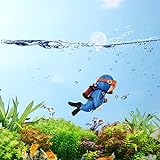 MUNLIT Floating Fish Tank Decorations — Blue Fat Diver, Floating Device Fish Tank Accessories, Small Cartoon Aquarium Ornament and Toy Photo, bestseller 2024-2023 new, best price $9.99 review