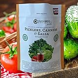 Clovers Garden Picklers, Canners & Salsa Seed Kit – 20 Varieties, 100% Non GMO Open Pollinated Heirloom Vegetable, Herb Seed Vault for Planting – USA Grown Hand Packed for Home or Survival Garden Photo, bestseller 2024-2023 new, best price $19.97 review