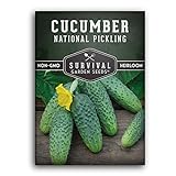 Survival Garden Seeds - National Pickling Cucumber Seed for Planting - Packet with Instructions to Plant and Grow Cucumis Sativus in Your Home Vegetable Garden - Non-GMO Heirloom Variety Photo, bestseller 2024-2023 new, best price $4.99 review