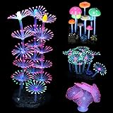Lpraer 4 Pack Glow Aquarium Decorations Coral Reef Glowing Mushroom Anemone Simulation Glow Plant Glowing Effect Silicone for Fish Tank Decorations Photo, bestseller 2024-2023 new, best price $19.99 review