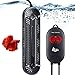 Photo AQQA Aquarium Heater 500W 800W Submersible Fish Tank Heater with Double Explosion-Proof Quartz Tubes and External LCD Display Controller for Marine Saltwater and Freshwater new bestseller 2023-2022
