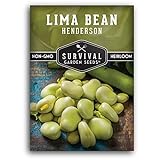 Survival Garden Seeds - Henderson Lima Bean Seed for Planting - Packet with Instructions to Plant and Grow Tender White Butter Beans in Your Home Vegetable Garden - Non-GMO Heirloom Variety Photo, bestseller 2024-2023 new, best price $5.99 review