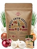 8 Onion Seeds Variety Pack Heirloom, Non-GMO, Onion Seed Sets for Planting Indoors, Outdoors Gardening. 1600+ Seeds: Walla Walla, Green Onion, Red Burgundy, White & Yellow Sweet Spanish Onions & More Photo, bestseller 2024-2023 new, best price $14.99 ($1.87 / Count) review