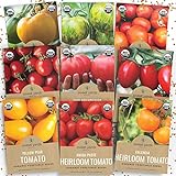 Organic Heirloom Tomato Seeds Variety Pack - 9 Seed Packets: Brandywine, Roma, Green Zebra, Three Sisters, Yellow Pear, Valencia, Amish Paste and More Photo, bestseller 2024-2023 new, best price $15.97 review