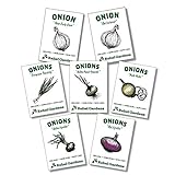 Organic Onion Seeds - 7 Varieties of Heirloom and Non-GMO Red, Yellow, and Green Onions for Planting Photo, bestseller 2024-2023 new, best price $9.74 ($1.39 / Count) review