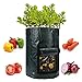 Photo ANPHSIN 4 Pack 10 Gallon Garden Potato Grow Bags with Flap and Handles Aeration Fabric Pots Heavy Duty new bestseller 2023-2022