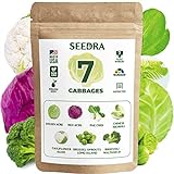 Seedra 7 Cabbage Seeds Variety Pack - 2245+ Non GMO, Heirloom Seeds for Indoor Outdoor Hydroponic Home Garden - Golden & Red Acre, Cauliflower, Brussel Sprouts, Broccoli & More Photo, bestseller 2024-2023 new, best price $13.98 review