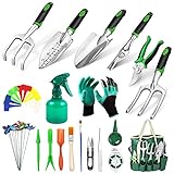 Garden Tools Set, 38 Pieces Stainless Steel Durable Garden Tools, Includes Trowel, Shovel, Hand Weeder, Rake, Storage Tote Bag, Wonderful Gifts for Women and Men Photo, bestseller 2024-2023 new, best price $24.99 review