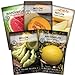Photo Sow Right Seeds - Melon Seed Collection for Planting - Crimson Sweet Watermelon, Cantaloupe, Yellow Juane Canary, Golden Midget, and Honeydew - Non-GMO Heirloom Seeds to Plant a Home Vegetable Garden new bestseller 2023-2022