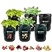 Photo Potato Bags Plant Pot,6 Pack Potatoes Plant Grow Bag, 7 Gallon Garden Plant Pot for Vegetable with Harvest Window and Handles,Large Plant Pot Heavy Bag Seeds for Planting Vegetables new bestseller 2023-2022