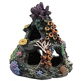 PINVNBY Coral Aquarium Decoration Fish Tank Resin Rock Mountain Cave Ornaments Betta Fish House for Betta Sleep Rest Hide Play Breed Photo, bestseller 2024-2023 new, best price $12.99 review