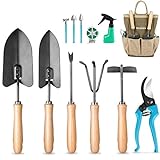 Garden Tools Set, MOSFiATA 12 Pieces Gardening Tools Comfortable Handle and Heavy Duty Hoe Rake Trowel Handle Tools, Transplanter Weeder Professional Pruner Sprayer Rope Kit with Organizer Bag Photo, bestseller 2024-2023 new, best price $39.99 review