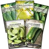 Sow Right Seeds - Cucumber Seed Collection for Planting - Armenian, Pickling, Lemon, Beit Alpha, Marketmore Variety Pack, Non-GMO Heirloom Seeds to Grow a Home Vegetable Garden, Great Gardening Gift Photo, bestseller 2024-2023 new, best price $10.99 review