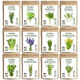Seedra 12 Herb Seeds Variety Pack - 3800+ Non-GMO Heirloom Seeds for Planting Hydroponic Indoor or Outdoor Home Garden - Rosemary, Tarragon, Lavender, Oregano, Basil, Thyme, Parsley, Chives & More Photo, bestseller 2024-2023 new, best price $15.89 ($1.32 / Count) review