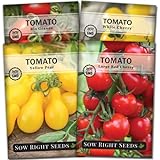 Sow Right Seeds - Cherry Tomato Seed Collection for Planting - Large Red Cherry, Yellow Pear, White, and Rio Grande Cherry Tomatoes - Non-GMO Heirloom Varieties to Plant and Grow Home Vegetable Garden Photo, bestseller 2024-2023 new, best price $9.99 review