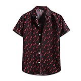 haoricu Men's Summer V Neck Shirts Casual Short/Long Sleeves Color Block Stripes Print Button Up Loose Shirts Blouse Photo, bestseller 2024-2023 new, best price $13.98 review