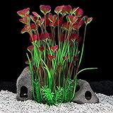 QUMY Large Aquarium Plants Artificial Plastic Fish Tank Plants Decoration Ornament for All Fish (B-Red) Photo, bestseller 2024-2023 new, best price $11.99 review