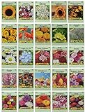 25 Slightly Assorted Flower Seed Packets - Includes 10+ Varieties - May Include: Forget Me Nots, Pinks, Marigolds, Zinnia, Wildflower, Poppy, Snapdragon and More - Made in the USA Photo, bestseller 2024-2023 new, best price $14.99 ($0.60 / Count) review