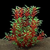 QUMY Large Aquarium Plants Artificial Plastic Fish Tank Plants Decoration Ornament for All Fish 12.6 inch Tall 7.09 inch Wide (Wine Red) Photo, bestseller 2024-2023 new, best price $9.99 review