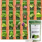 Bulk Lettuce & Leafy Greens Seed Vault - 3000+ Non-GMO Vegetable Seeds for Planting Indoor or Outdoor - Kale, Spinach, Butter, Oak, Romaine Bibb & More - Hydroponic Home Garden Seeds (20 Variety) Photo, bestseller 2024-2023 new, best price $21.95 ($1.10 / Count) review