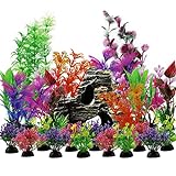 Aquarium Decorations Plants with Rockery View, Pietypet 25pcs Aquarium Decor Plants and Rock Cave Hideout Ornaments, Fish Tank Accessories, Fish Tank Plants Plastic Decoration for Aquariums Photo, bestseller 2024-2023 new, best price $14.99 review