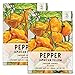 Photo Seed Needs, Jamaican Yellow Pepper Seeds (Capsicum annuum) Twin Pack of 100 Seeds Each Non-GMO new bestseller 2024-2023