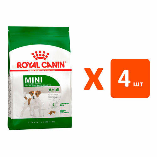 фото ROYAL CANIN MINI ADULT для взрослых собак маленьких пород 0,8 кг х 4 шт