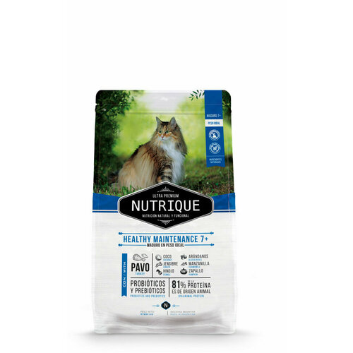 фото Vitalcan Nutrique Cat Healthy Mant +7 сухой корм для пожилых кошек с индейкой - 7,5 кг