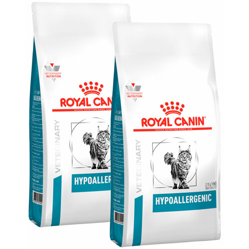 фото ROYAL CANIN HYPOALLERGENIC для взрослых кошек при пищевой аллергии (0,35 + 0,35 кг)