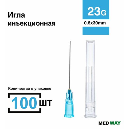 фото Игла инъекционная 100 шт/уп 23G 1 1/4 (0,6х30) одноразовая стерильная