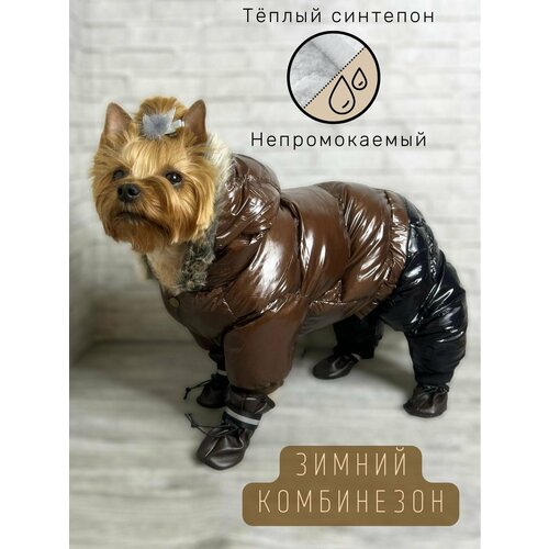 фото Зимний комбинезон для собак всех пород / Размер 24 / Коричневый