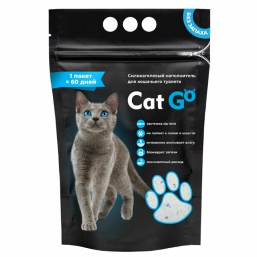 фото Наполнитель для кошек Cat Go, силикагель, 3,5 кг (8 л)