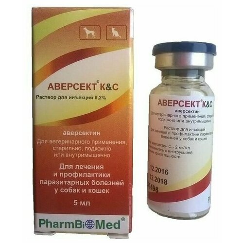 фото Pharmbiomed раствор от блох и клещей Аверсект К&С для собак и кошек 1 уп.