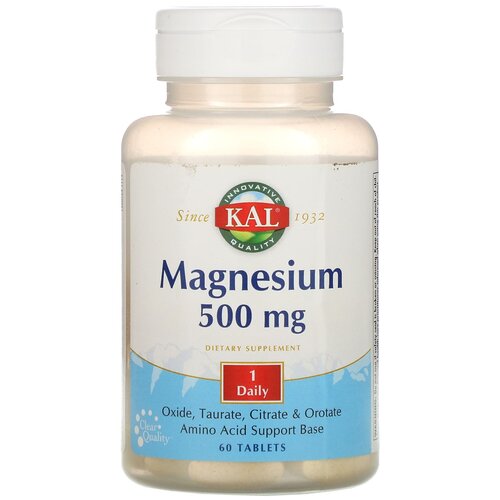 фото Таблетки KAL Magnesium, 100 г, 500 мг, 60 шт.