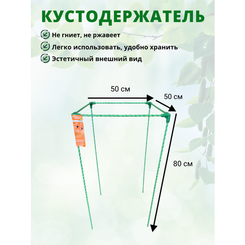 фото Кустодержатель садовый стеклокомпозитный 50х50х80см (D опор-10мм)