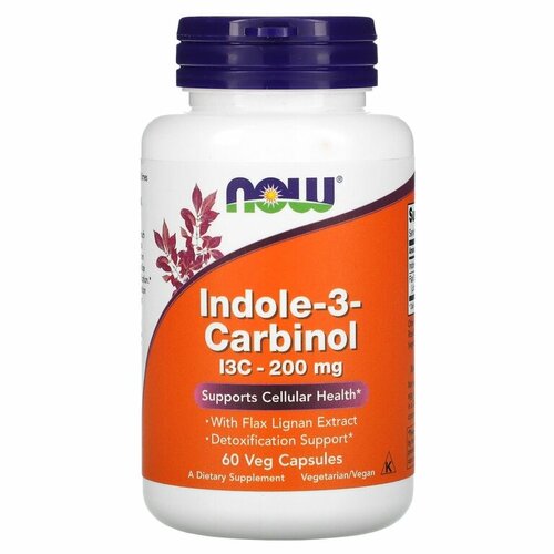 фото NOW Indole-3-Carbinol (Индол-3-Карбинол) 200 мг 60 капсул (Now Foods)