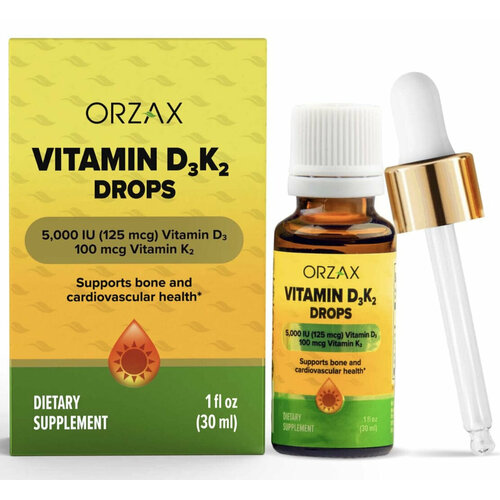 фото Orzax Vitamin D-3 125 мкг K-2 100 мкг Drops 30 мл