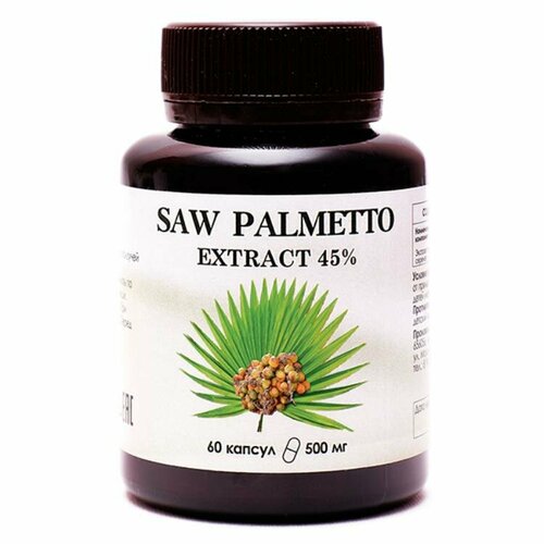 фото Saw Palmetto Extract (ягоды пальмы сереноа) – EXTRACT 45%. 60 капсул 500 мг.