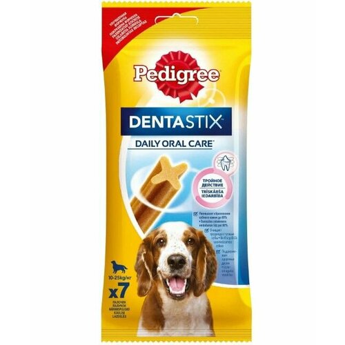 фото Pedigree DentaStix Лакомство педигри дентастикс для собак, для ухода за зубами, 1 упаковка (7 штук) 180г.