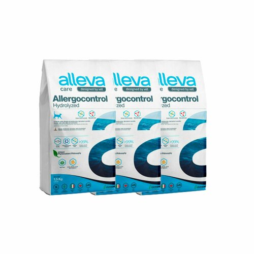 фото ALLEVA Корм для кошек CARE ALLERGOCONTROL 1,5 кг. х 3 шт.