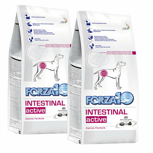 фото FORZA10 DOG INTESTINAL ACTIVE для взрослых собак всех пород при заболеваниях желудочно-кишечного тракта (10 + 10 кг)