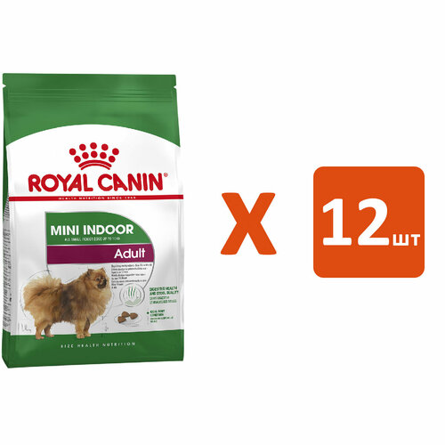 фото ROYAL CANIN MINI INDOOR LIFE ADULT для взрослых собак маленьких пород живущих дома (0,5 кг х 12 шт)