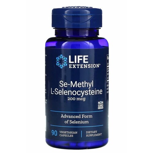 фото Life Extension Se-Methyl L-Selenocysteine 200мкг 90 капсул Селен селеноцистеин Se-метил L-селеноцистеин 200 мкг