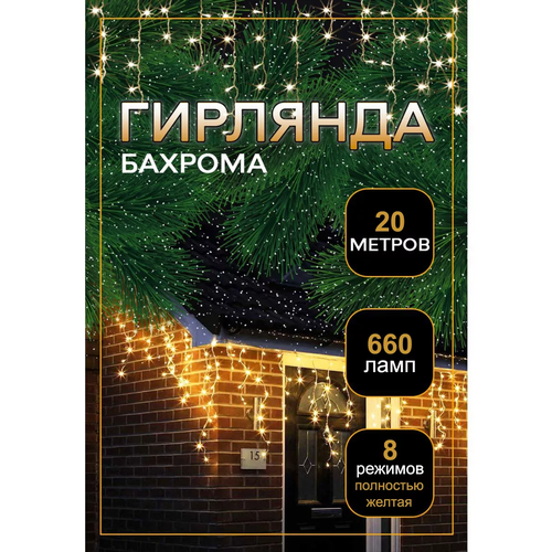 фото Гирлянда уличная бахрома 20 м