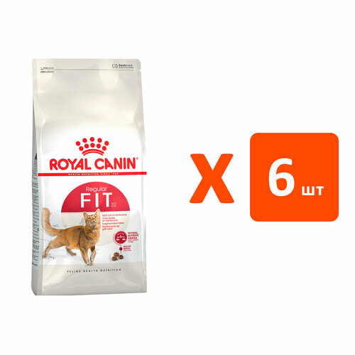 фото ROYAL CANIN FIT 32 для активных взрослых кошек (2 кг х 6 шт)